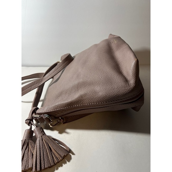 Taupe Leather Shoulder Bag - Picture 5 of 10